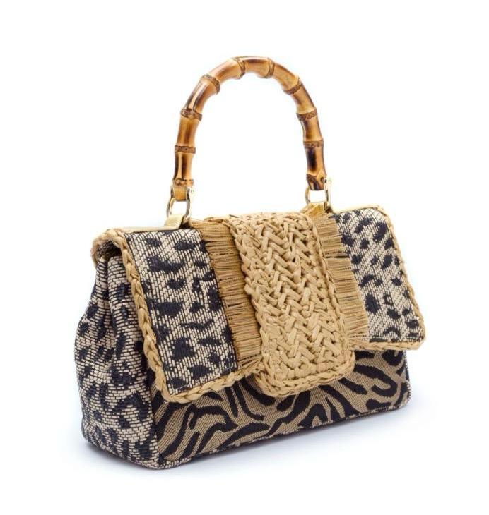 SATCHEL ANIMALIER NATURAL P ZEBRA OURO