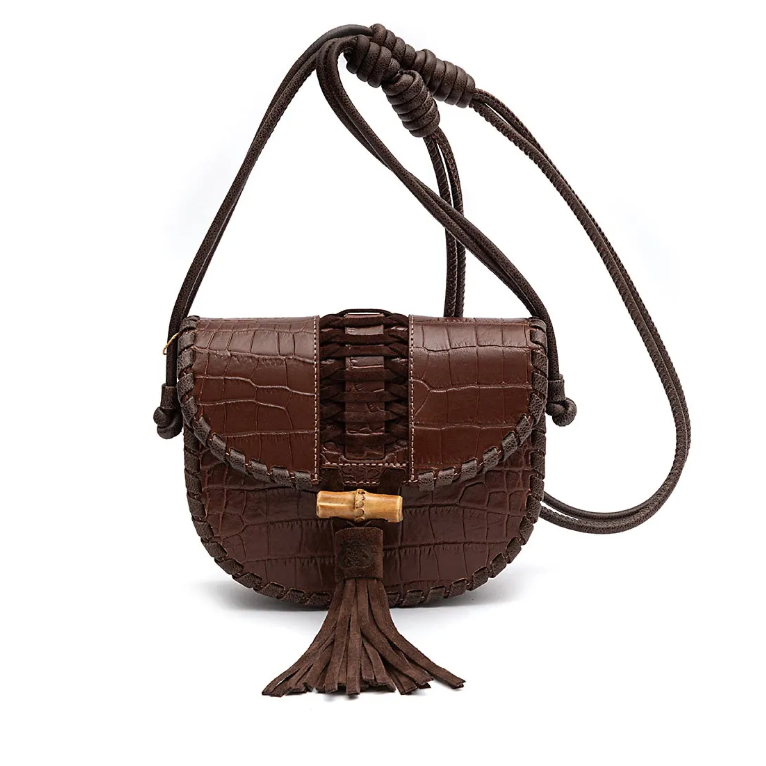 ZAIRA NEW CROCO BROWNIE BOX BAG