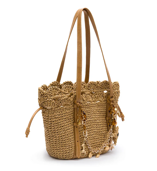 TOTE CROCHÊ BASKET LIZARD SELA NATURAL