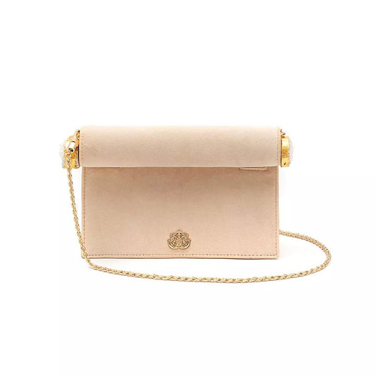 CLUTCH ROLL VELUDO CRISTAL NATURAL CREME