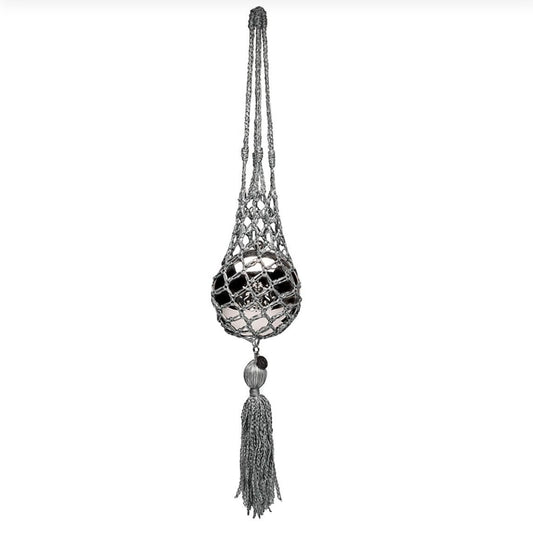 ARCHÉ RAFIA JADE SPHERE MAXI BAG SILVER